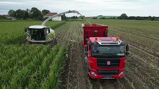 Siláže ve společnosti ZAS Bečváry s flotilou traktorů Case IH a Steyr a řezačka Claas Jaguar 960 [upl. by Stilu]