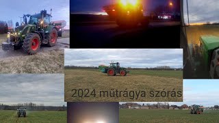 Műtrágya szórás 2024 Fendt 513 vario  amazone zats 3200 [upl. by Hbahsur]