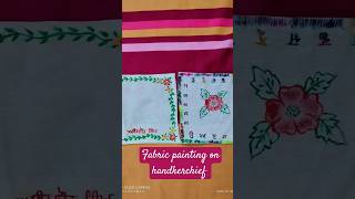 How to paint on handkerchiefRumaal art shorts painting fabricpainting [upl. by Reagan]