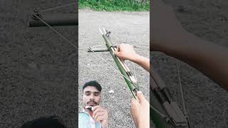 Super 🤔 archery toys weapons hunting bamboo slingshot ytshortsvideo funny bamboogun [upl. by Dorr480]