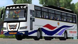 🔥REALISTIC TATA BS6 APSRTC SUPER LUXURY BUS MOD🤩 [upl. by Acnairb]