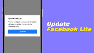 How to Do Facebook Lite Upgrade  Update Facebook Lite App [upl. by Ellinej]