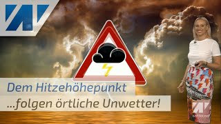 Hitzewarnung und Unwettergefahr Wettergrenze teilt Deutschland Mod Kathy Schrey [upl. by Yelsel]