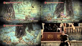 Dark Souls II Santiers Spear Before amp After Patch 106 [upl. by Eedoj]