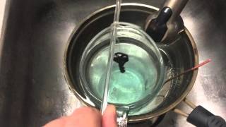 Dissolving thinning a brass key in peracetic acid and salt [upl. by Aiker356]