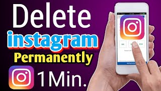 how to delete instagram account permanently  Deactivate insta  2020  mobile  hindi [upl. by Hortensa]