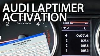 How to activate Audi laptimer oil temp boost gauge A3 A4 A5 A6 A7 A8 Q3 Q5 Q7 VCDS VAGCOM [upl. by Wilkey43]