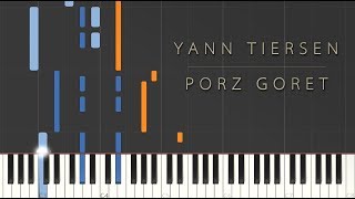 Yann Tiersen  Porz Goret \\ Synthesia Piano Tutorial [upl. by Sapphera]