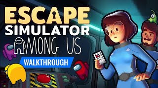 Escape Simulator AMONG US  No Commentary Walkthrough [upl. by Aicenra]