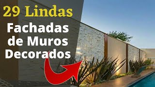 Encantese 29 Fachadas Deslumbrantes com Muros Decorados em Estilos Variados [upl. by Jarad]