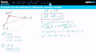 Equação Circunferência utilizando Produto Escalar  Matemática 11º Ano [upl. by Yrok]