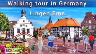 Lingen Ems Germany walking tour in Lingen Ems a beautiful very elegant city 4k HDR [upl. by Naujik]