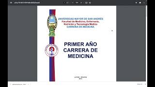 Plan de Estudios CARRERA DE MEDICINA DE LA Universidad Mayor de San Andrés [upl. by Schwab]