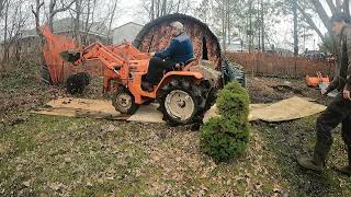 Buying a gray market Kubota B1500 from my Neighbor and driving it home [upl. by Aimat231]