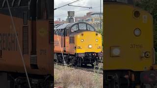 Colas Rail 37116 amp 37254 leave York with the RHTT [upl. by Tenney]