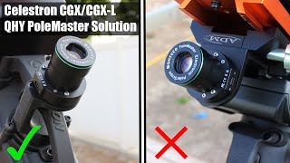 Celestron CGXCGXL  QHY PoleMaster Mounting Solution [upl. by Lyall]