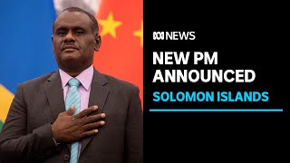 Jeremiah Manele elected as new Solomon Islands prime minister  ABC News [upl. by Bohon]