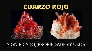 💎 Cuarzo ROJO  Significado  Propiedades y Usos del mineral [upl. by Arded]