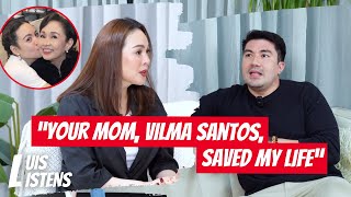 LUIS LISTENS TO CLAUDINE BARRETTO Your Mom Vilma Santos saved my life  Luis Manzano [upl. by Oluap]