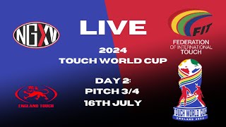 LIVE RUGBY TOUCH WORLD CUP  DAY 2 PITCH 34 [upl. by Ellmyer]