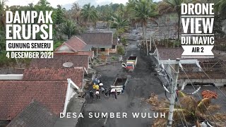 Kondisi terkini daerah terdampak Erupsi Semeru via Drone  Desa Sumberwuluh [upl. by Uzial]