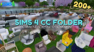 Sims 4 CC Folder  Sofas Chairs amp Swings [upl. by Weisberg451]