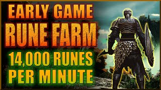 New Elden Ring EARLY Rune Farm  14000 per minute  Level 10 to 120  No Bird No Ball Level Fast [upl. by Bonns]