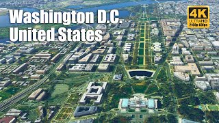 Drzewiecki Design  Washington DC United States  4K 60fps  Drone Music Video  MSFS [upl. by Rikahs]