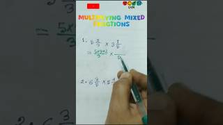 Multiplying Fractions and Mixed numbers shortsmathsmathstricks [upl. by Aneleh]