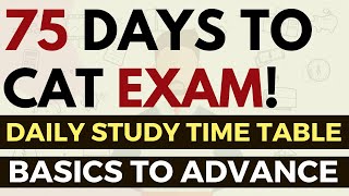 75 days to CAT exam  Basic to Advance Plan  Daily 6 hr study time table by 9 times IIM call holder [upl. by Belier]