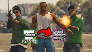 CJ Taking Back Grove Street From Ballas in GTAV [upl. by Friend]