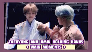 Taehyung and Jimin holding hands  Vmin Moments [upl. by Marthena]