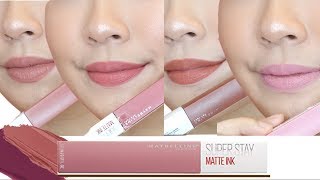 MAYBELLINE SUPERSTAY MATTE INK SWATCHES AND WEAR TEST [upl. by Hairom]