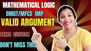 Damsure Question From Mathematical Logic  DMGTR23 Pakka Questions  Riles of Inferences DMGTMFCS [upl. by Wolfson941]