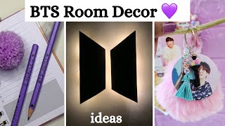 Bts Room decor 💜✨  how to make Bts room  Save money  bts merch  bts nightlamp  bts twitter [upl. by Mara]