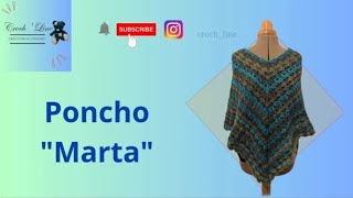 Tuto crochet  Comment faire le poncho Marta [upl. by Orbadiah]