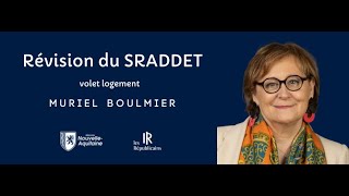 Révision du SRADDET volet logement  Muriel BOULMIER [upl. by Ecilahc]