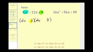 Factoring a Perfect Square Trinomial [upl. by Ahsinoj]