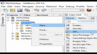 How to create JSP file in Netbeans [upl. by Sualakcin]