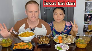 Iskut bai dan bawngsa chhum tofu bawkbawn kan asmr mukbang food eating cooking [upl. by Arron]