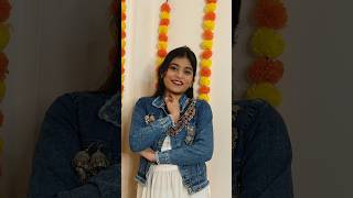 DIY Denim Jacket for Navratri  Festive Fashion Hack for Rs 0 shortsvideo ashortaday [upl. by Nylissej952]