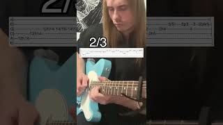 Peach Pit  Alrighty Aphrodite Guitar Solo Cover With Tabs [upl. by Yliab]