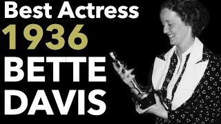 1936  Bette Davis Wins A Consolation Oscar [upl. by Ydorb75]