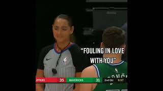 Luka doncic  magic on the referee fouling in love with you [upl. by Lipski]