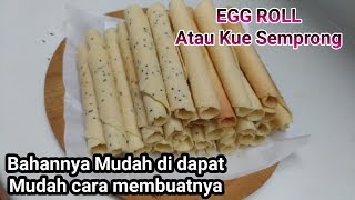 Cara Membuat Egg Roll Sendiri Atau Kue Semprong  Egg Roll Cookies [upl. by Ellevehc615]