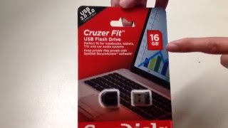 SanDisk Cruzer Fit 16GB USB Flash Drive Unboxing [upl. by Accever]