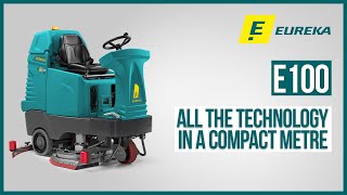 Industrial Rideon ScrubberDryer Eureka E100  best floor cleaning machine [upl. by Ellene]