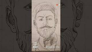 Chatrapati Shiva ji maharaj ✨ sketch outline shorts trending shivajimaharaj sketch [upl. by Yann522]