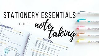 My stationery essentials for note taking  spring 2018  studytee [upl. by Enegue]