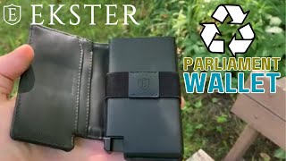 Ekster Vegan Recycled Parliament Charcoal  Men’s RFID EDC wallet [upl. by Atlee654]